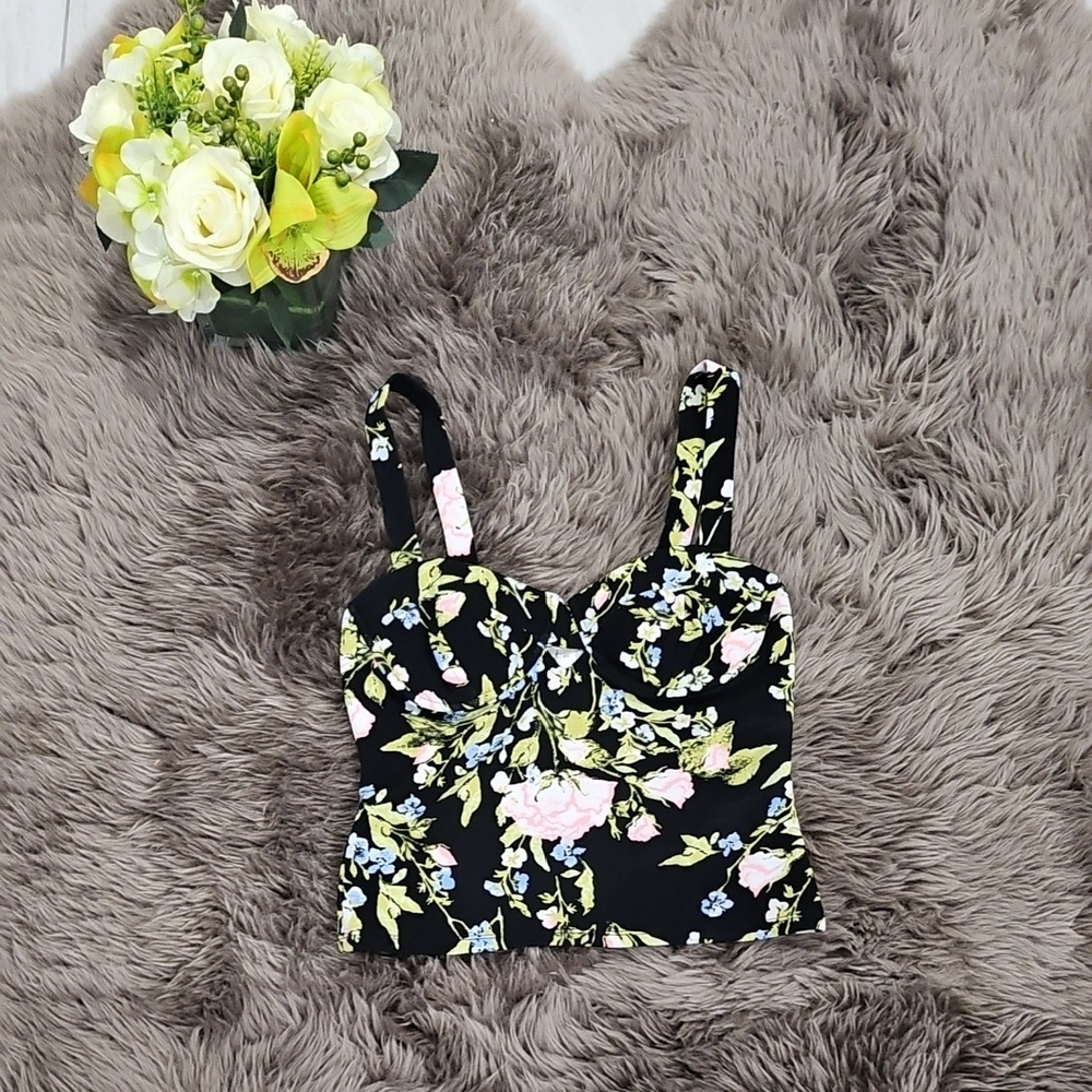 Floral Black Women's Top